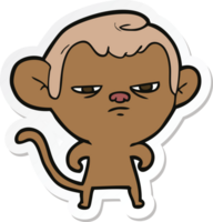 adesivo de um macaco de desenho animado png