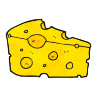 hand textured cartoon cheese png