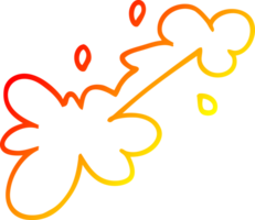 warm gradient line drawing of a cartoon mud splat png