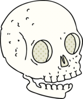 comic book style quirky cartoon skull png