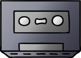 hand drawn gradient cartoon doodle of a gradient cassette tape png