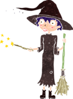 cartoon witch casting spell png