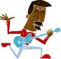 cartoon man playing electric guitar png