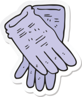 sticker of a cartoon garden work gloves png