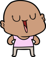 happy cartoon bald man png