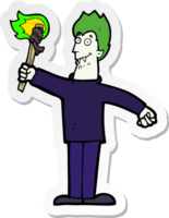 sticker of a cartoon spooky vampire png