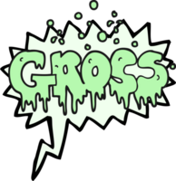 hand drawn speech bubble cartoon word gross png