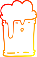 warm gradient line drawing of a cartoon fizzy drink png