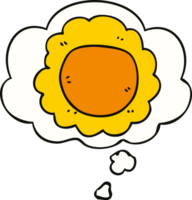 cartoon flower with thought bubble png