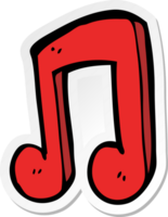 sticker of a cartoon musical note png