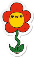 pegatina de una flor de dibujos animados png