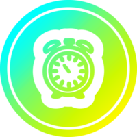 Alarm Uhr kreisförmig Symbol mit cool Gradient Fertig png