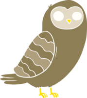 flat color style cartoon owl png