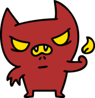 desenho de um diabinho zangado png