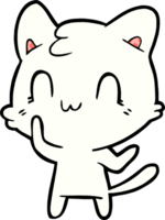 tecknad serie Lycklig katt png