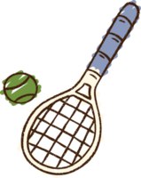 dessin à la craie de raquette de tennis png