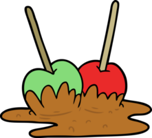 manzanas de caramelo de dibujos animados png