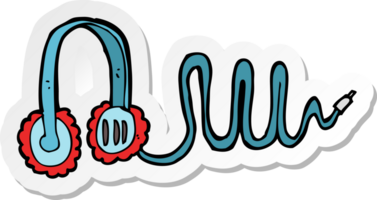 sticker of a cartoon headphones png
