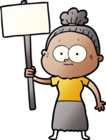 Cartoon glückliche alte Frau png