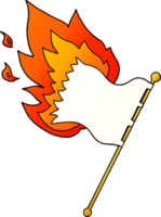 cartoon burning flag png