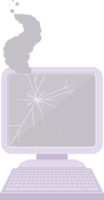 broken computer graphic   illustration icon png