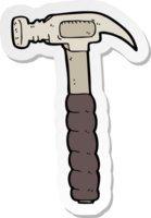 sticker of a cartoon hammer png