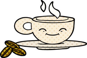 taza de espresso de dibujos animados png