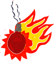 cartoon red hot light bulb png