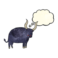 cartoon ox with thought bubble png