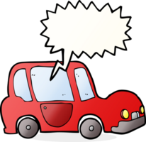 Cartoon-Auto mit Sprechblase png