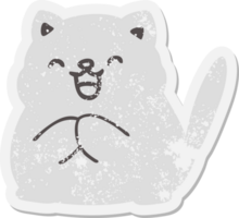 cute little cat grunge sticker png