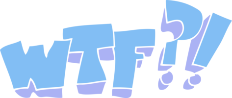 flache farbillustration des wtf-symbols png