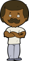 cartoon manly mustache man png