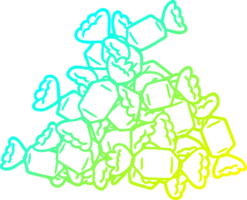kalt Gradient Linie Zeichnung von ein Karikatur Süßigkeiten png