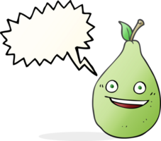 hand drawn speech bubble cartoon pear png