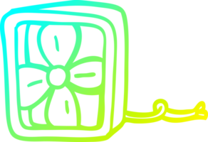 cold gradient line drawing of a cartoon electric fan png