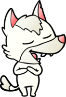 cartoon wolf laughing png