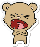 sticker of a cartoon bear png