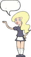 cartoon waitress with speech bubble png