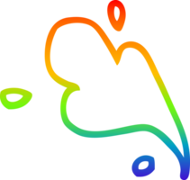 rainbow gradient line drawing of a cartoon blood spurt png