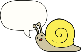 escargot de dessin animé avec bulle de dialogue png