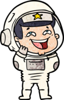 cartoon laughing astronaut png