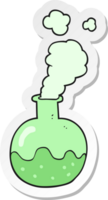 sticker of a cartoon chemical reaction png