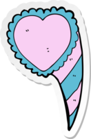 sticker of a cartoon love heart symbol png