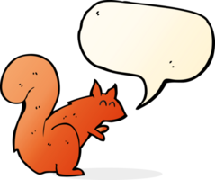 cartoon red squirrel with speech bubble png