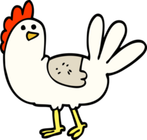 poulet de dessin animé de style doodle dessiné à la main png