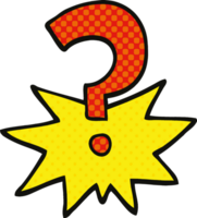 comic book style cartoon question mark png