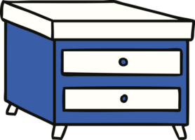 hand drawn cartoon doodle of a bedside table png