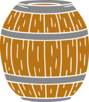 hand- getrokken tekenfilm tekening van een houten vat png