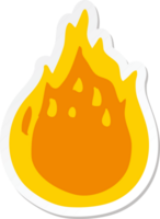 sticker of a cartoon fire png